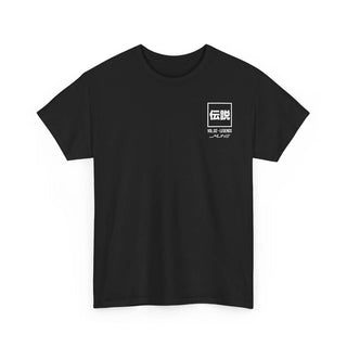 Product front – Black → VOL.02 The Legend Reborn manga automotive fashion t-shirt chest print in white