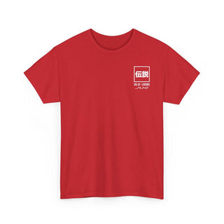 Product front – Red→ VOL.02 The Legend Reborn manga automotive fashion t-shirt chest print in white