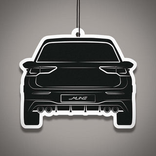 Golf R MK8 rear view silhouette air freshener by M Line Automotive – studio shot