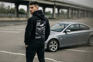 M Line Automotive Vol 01 Beast Unleashed hoodie black back design Range Rover Sport SV illustration automotive streetwear