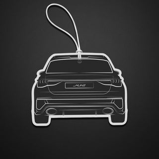 Audi RS3 8Y rear silhouette air freshener by M Line Automotive – standard version on dark background
