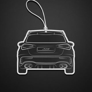 Mercedes A45 AMG W177 rear silhouette car air freshener by M Line Automotive; standard design