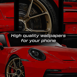 High quality performance car collage wallpaper close-up detail