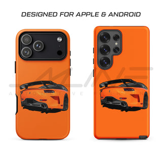 Widebody rear icon orange phone case designed for Apple and Android devices